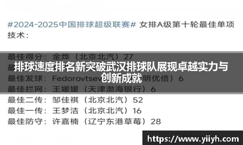 排球速度排名新突破武汉排球队展现卓越实力与创新成就
